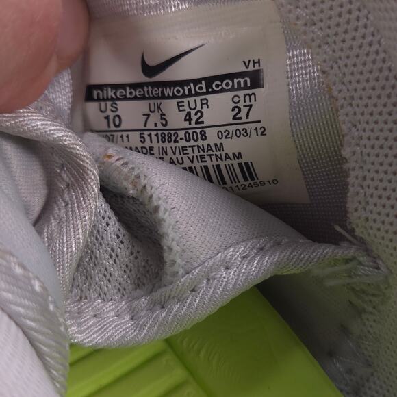 Nike Roshe Run Lace Up Athletic Running Shoe Womens Size 10 511882-008 Gray - Picture 10 of 10